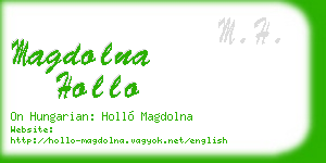 magdolna hollo business card